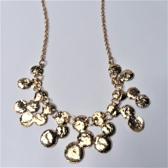 Necklace Y2K Beautiful Gold Blue Adjustable NY Trendy Glam Stylish Reto Gemstone - Picture 2 of 3